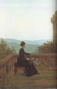 Carl Gustav Carus Woman on a Terrace (mk10) oil painting reproduction